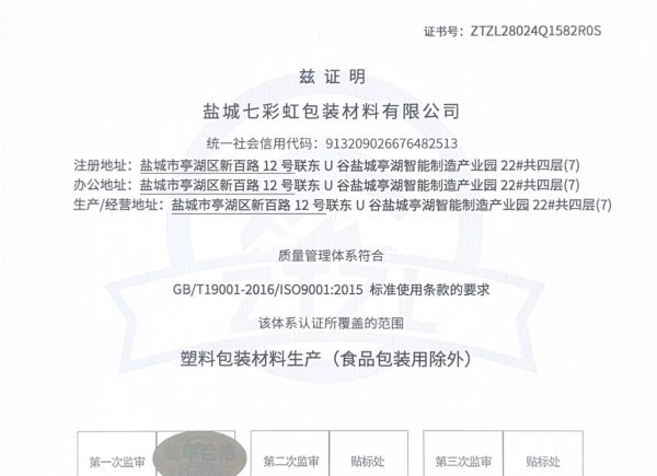 质量管理体系认证